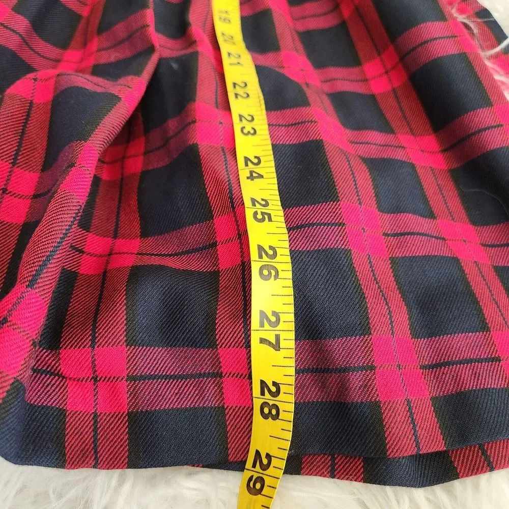 Bonnie Jean Girls Sleeveless Dress Red Blue Tartan Plaid Size 8 Christmas Formal